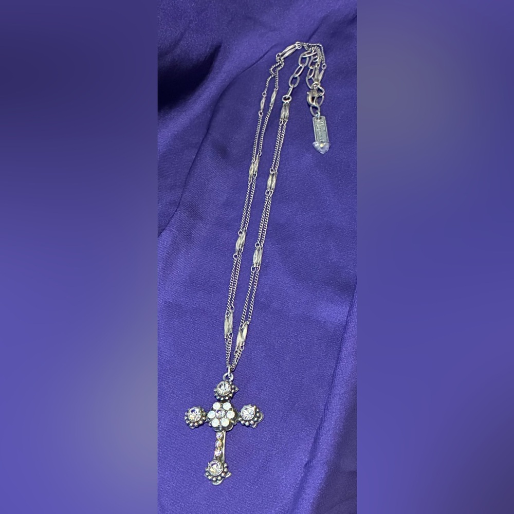 Mariana White Stone Cross Necklace Set